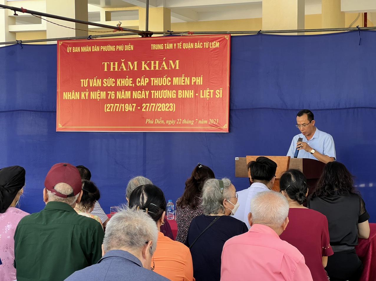 Đ/c Đinh Quang Tâm - PCT UBND phường phát biểu khai mạc